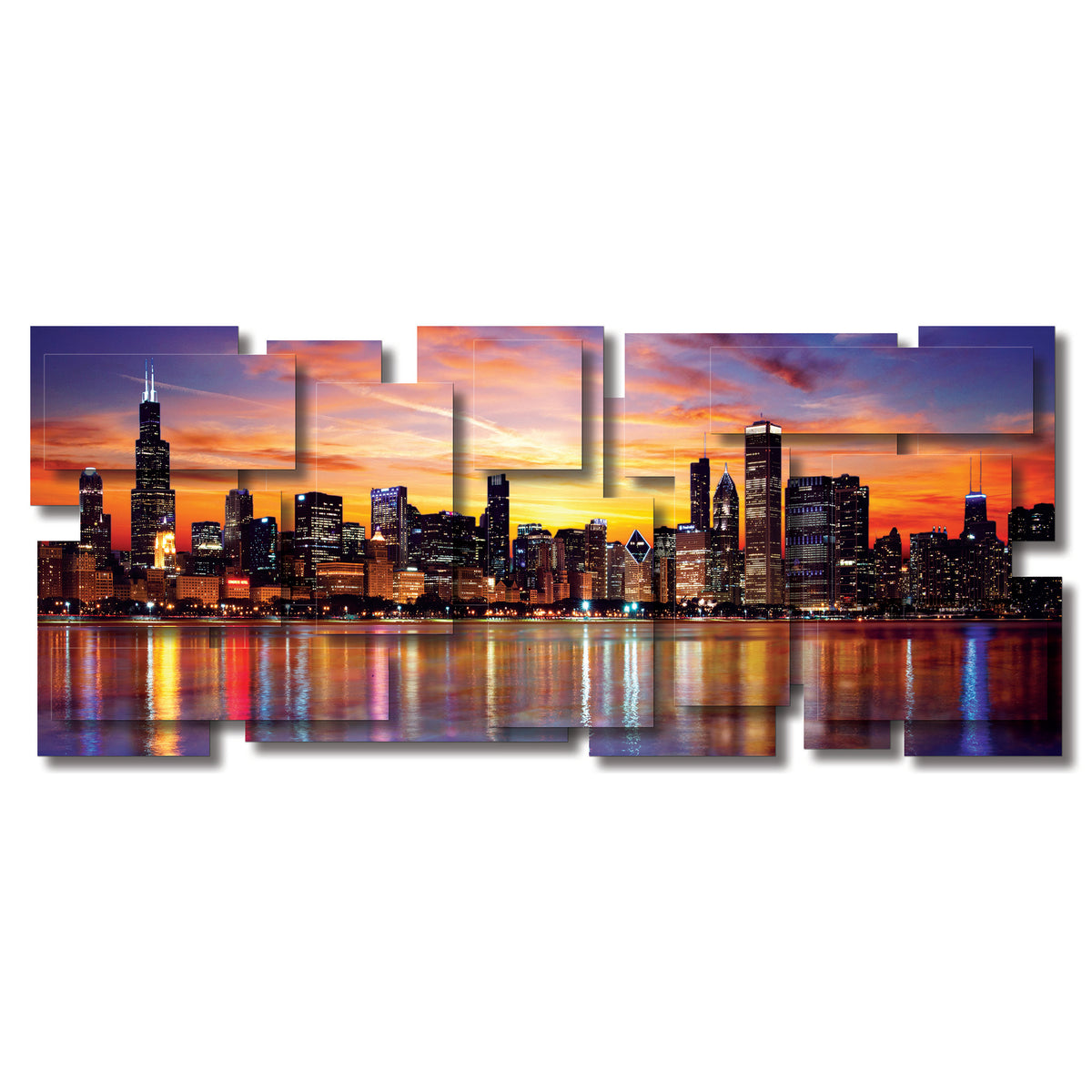 Chicago dimensional wall sculpture by PiOViee