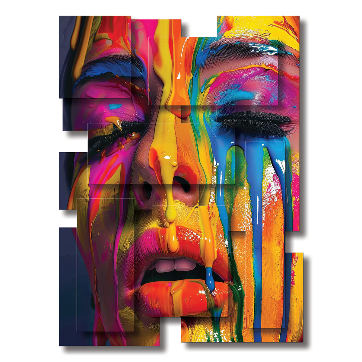 Drip wall sculpture, vertical