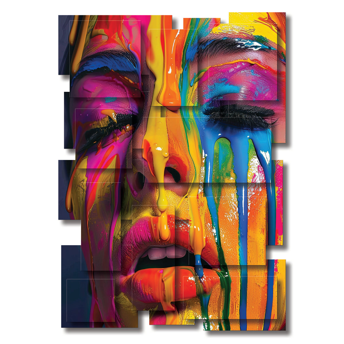Drip wall sculpture, vertical