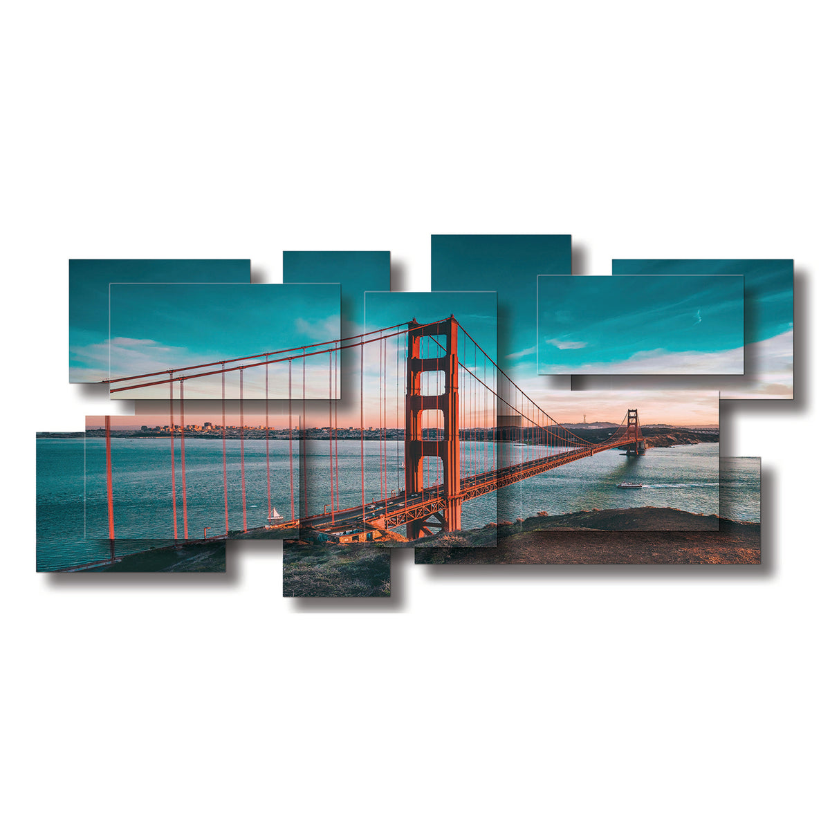 Golden Gate dimensional wall sculpture by PiOViee