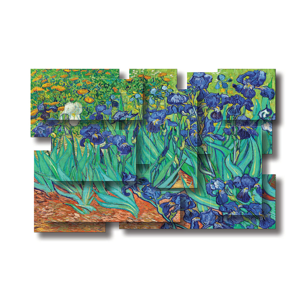 Irises dimensional wall sculpture by PiOViee