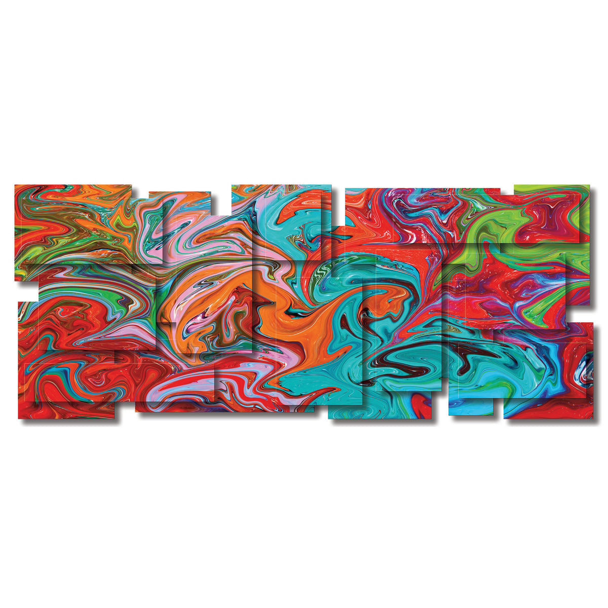 Joy wall sculpture, panoramic