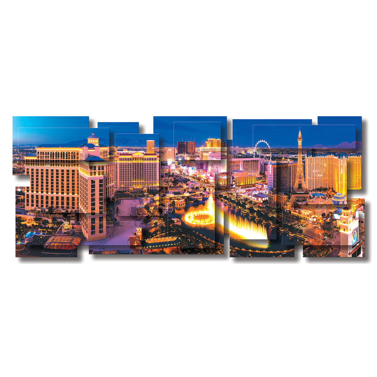 Las Vegas wall sculpture, panoramic