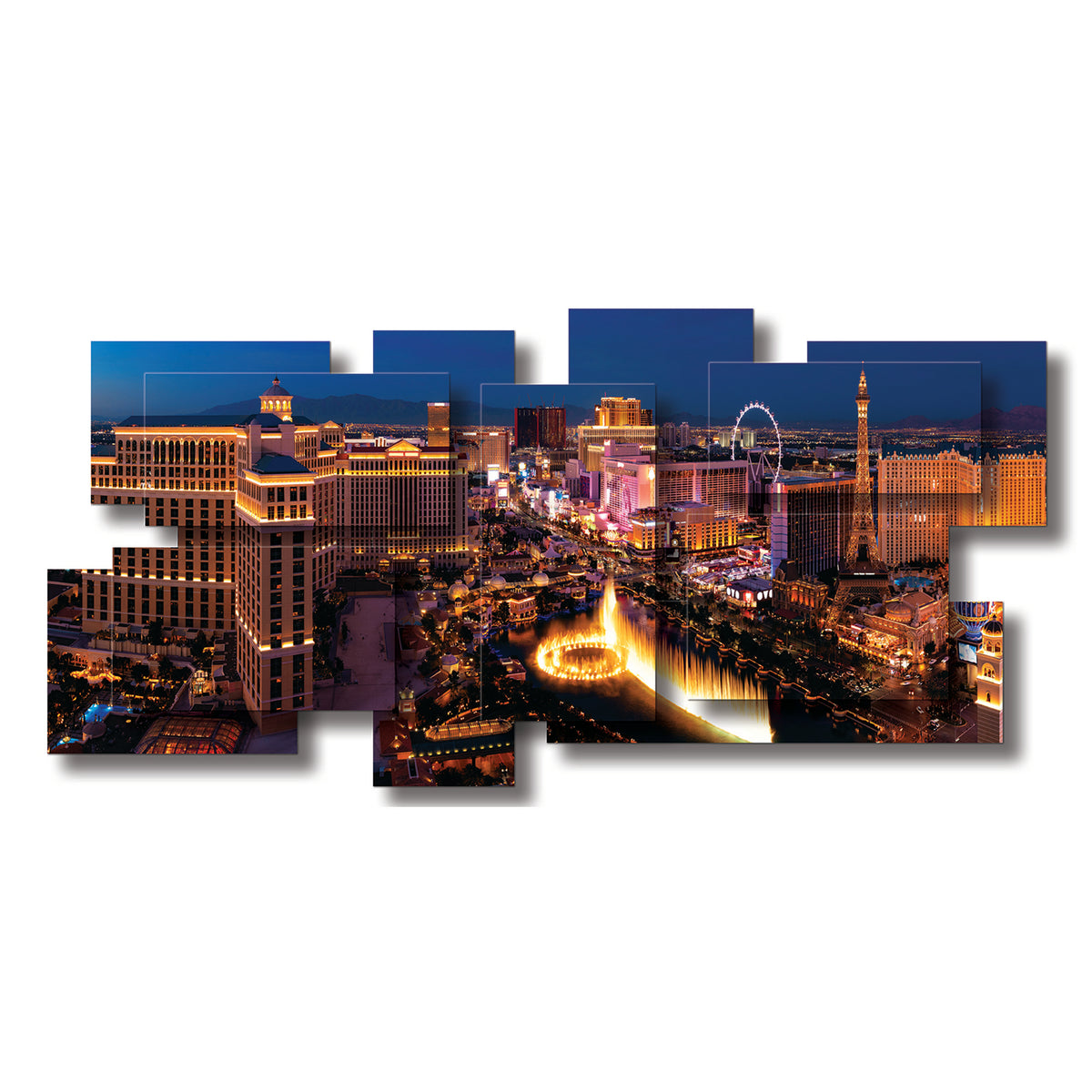 Las Vegas wall sculpture, panoramic