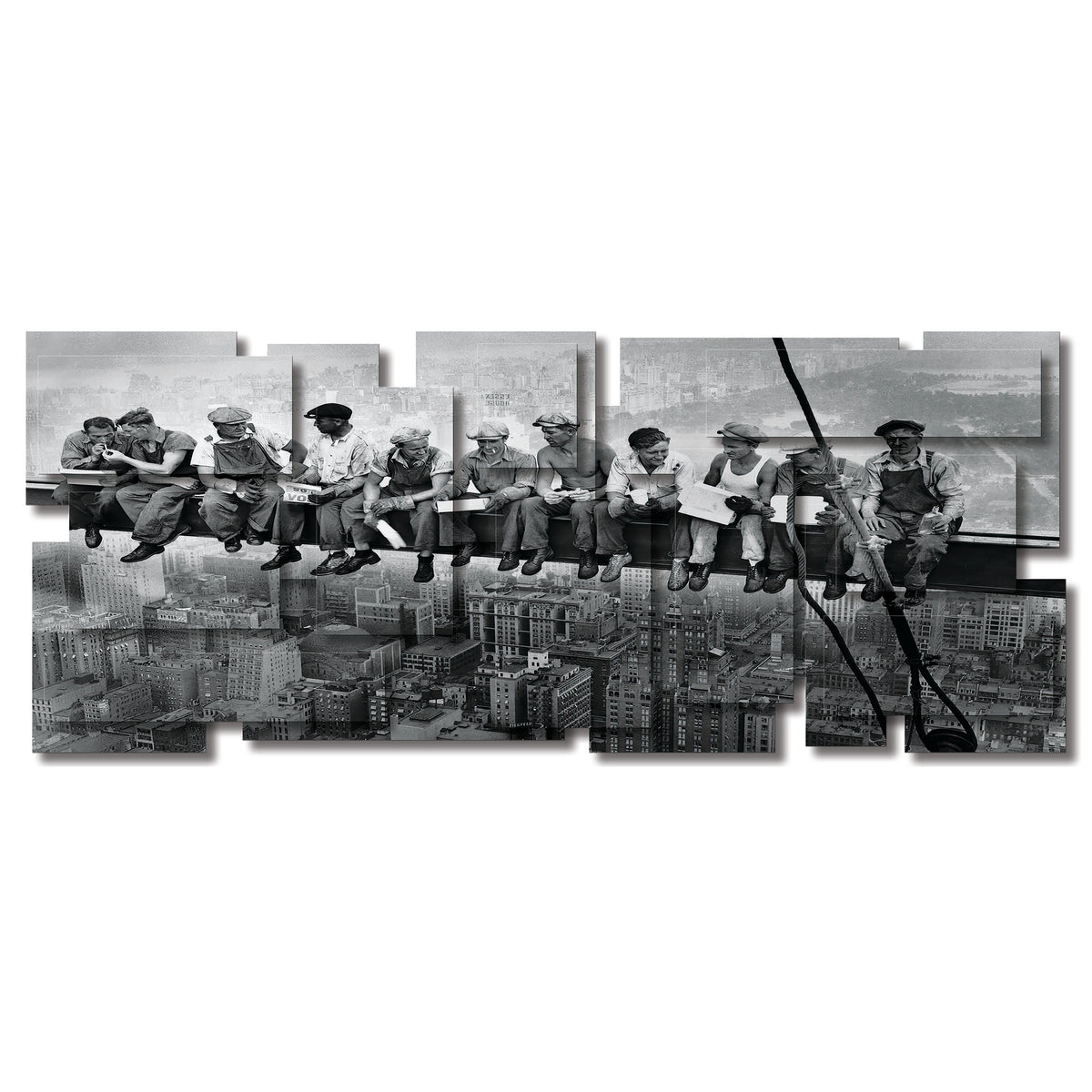 Lunchtime wall sculpture, panoramic