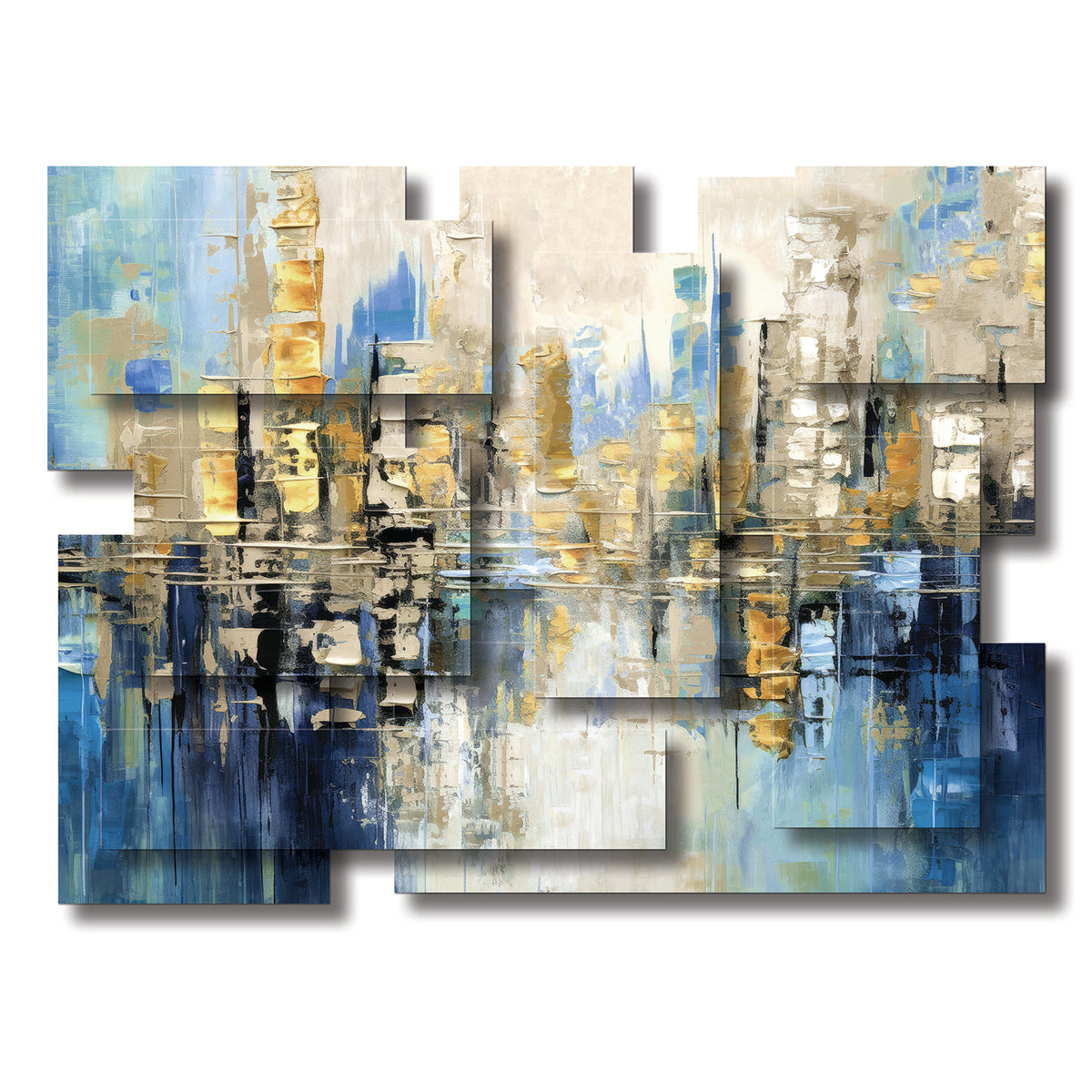 Luster wall sculpture, horizontal, 40 x 30 inches