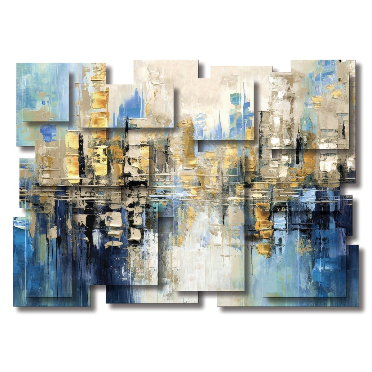 Luster wall sculpture, horizontal, 56 x 40 inches