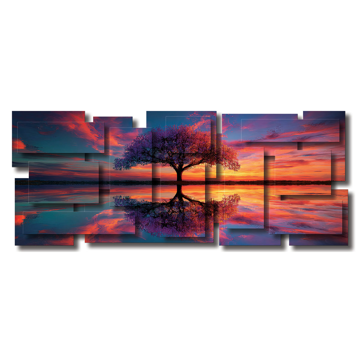 Mystic wall sculpture, panoramic