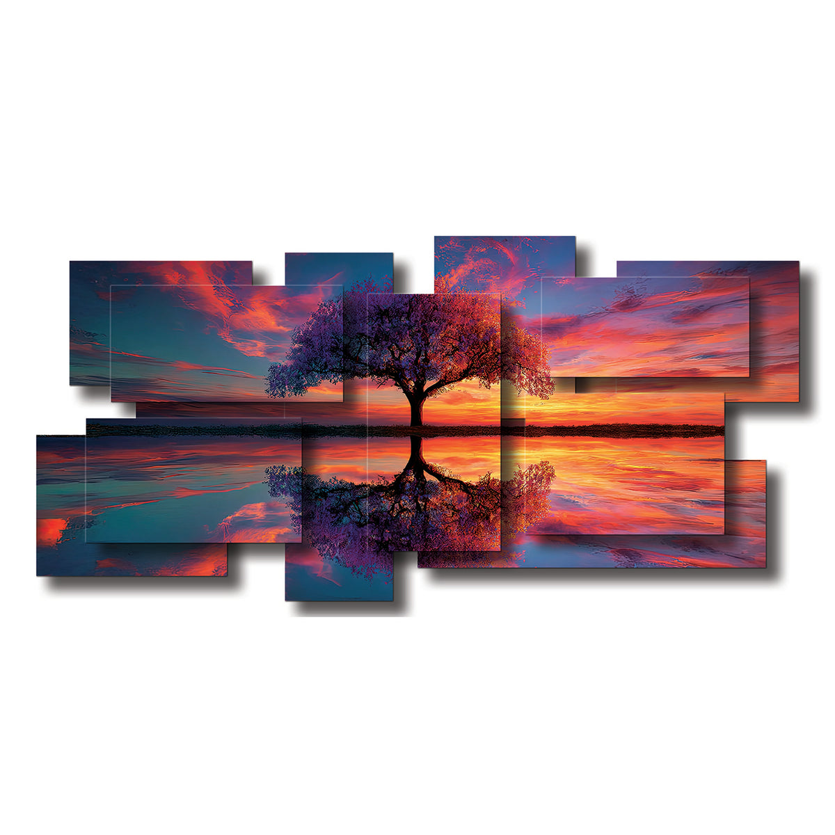 Mystic wall sculpture, panoramic