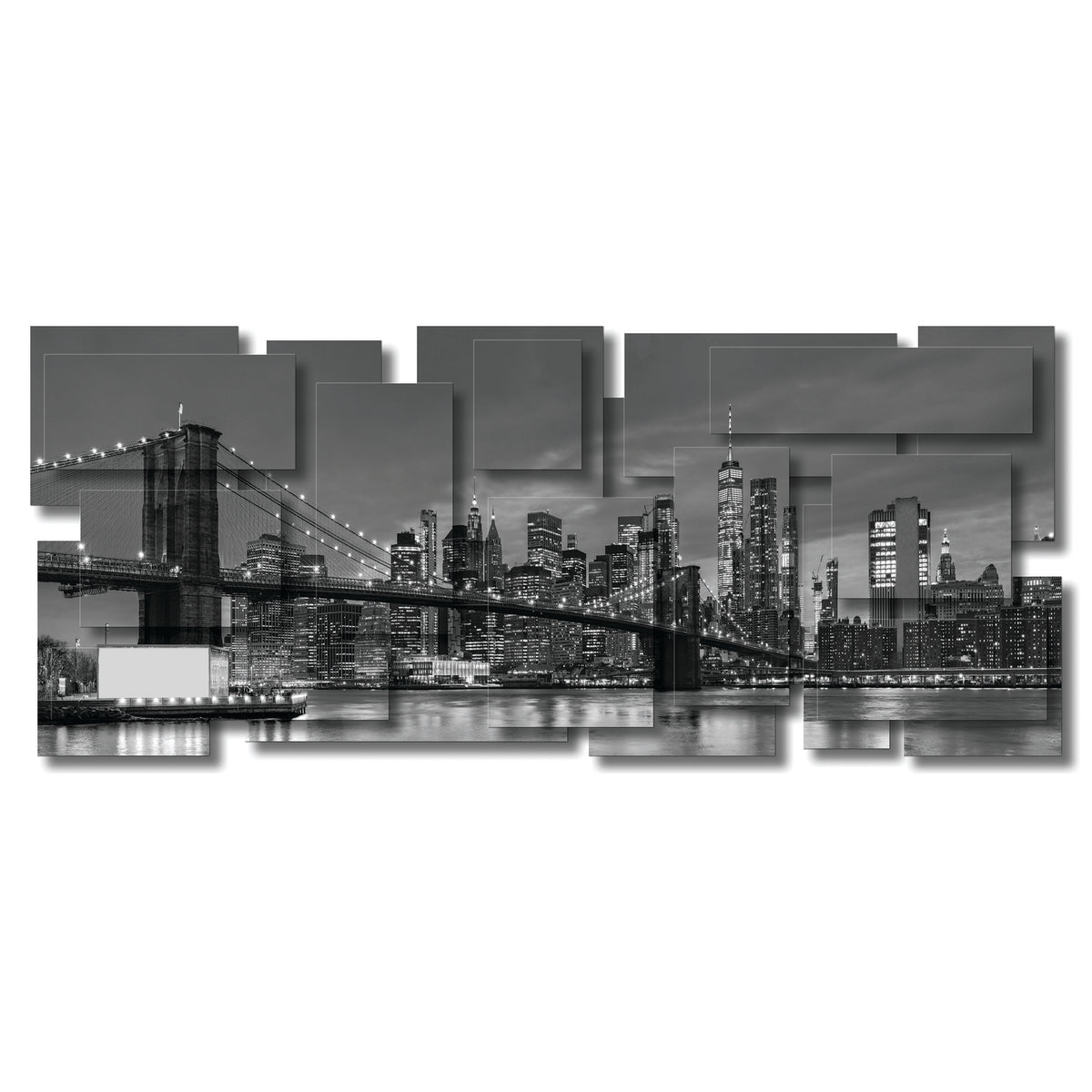 New York 3 B/W dimensional wall sculpture by PiOViee