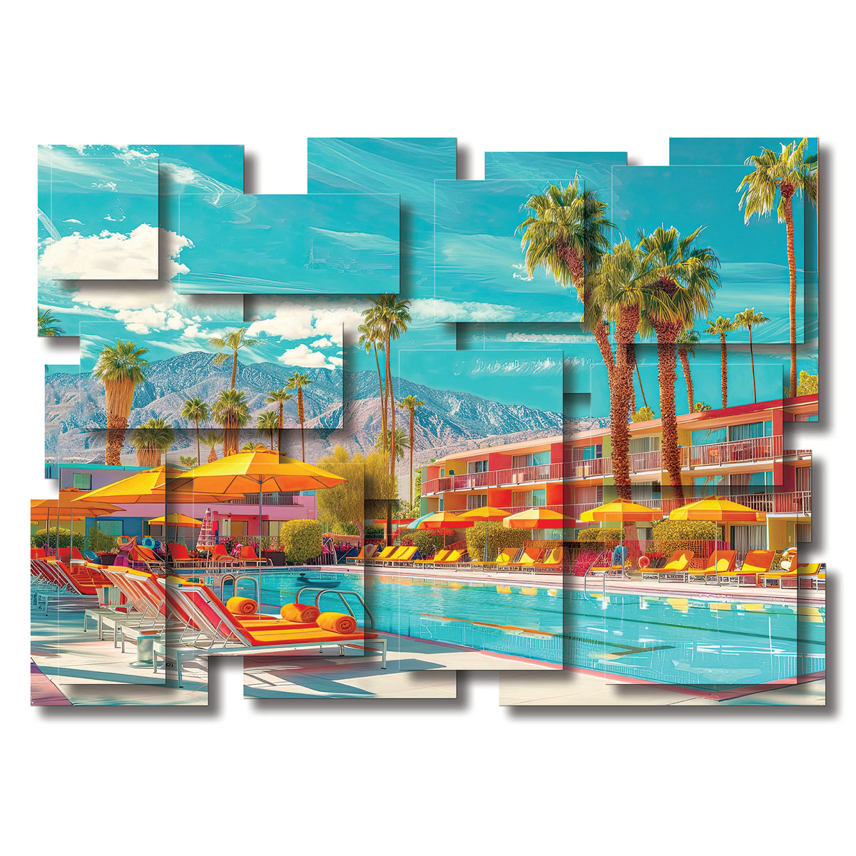 Palm Springs wall sculpture, horizontal
