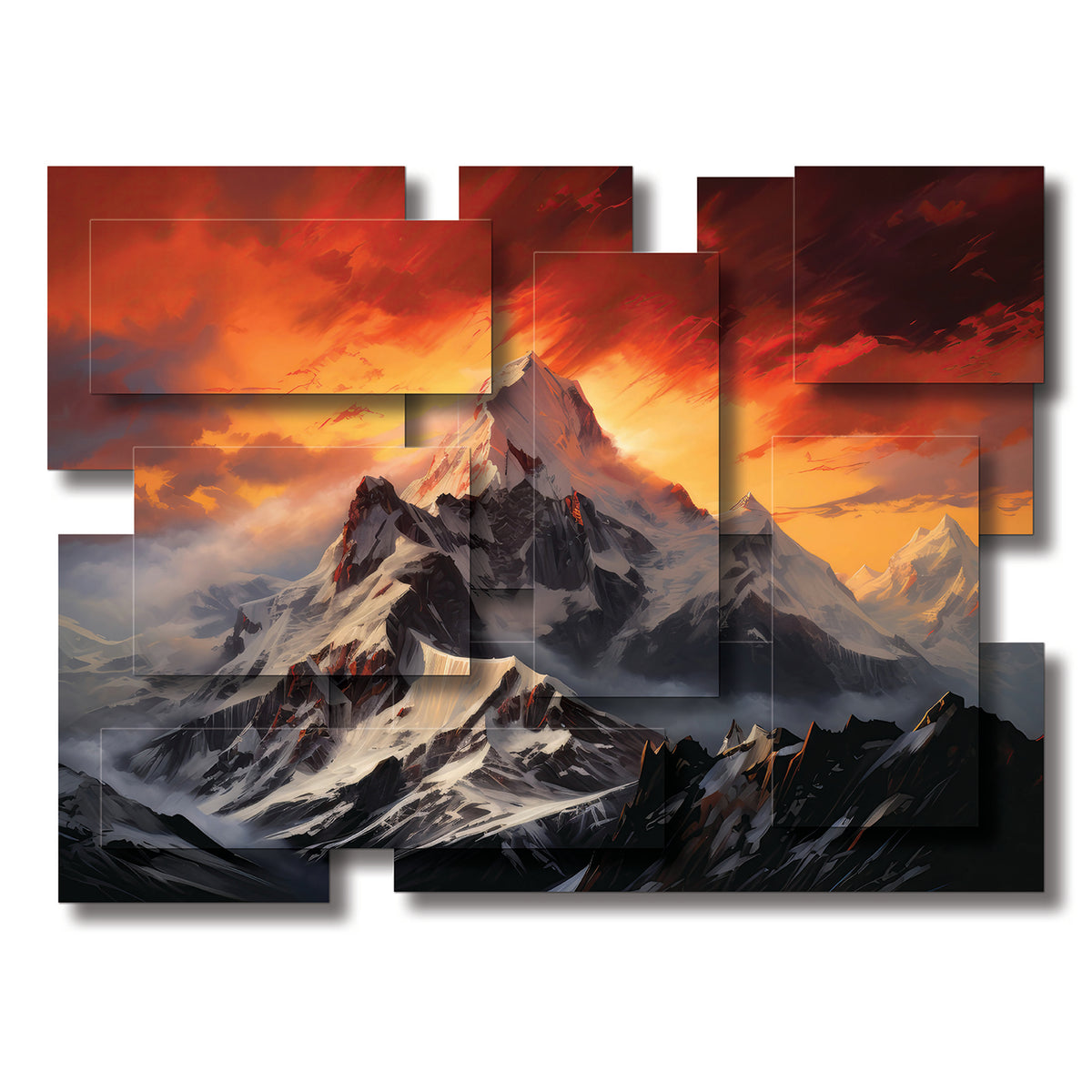 Peak wall sculpture, horizontal