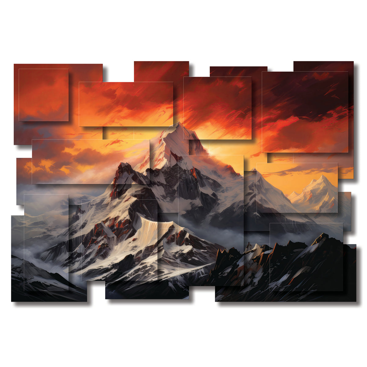 Peak wall sculpture, horizontal