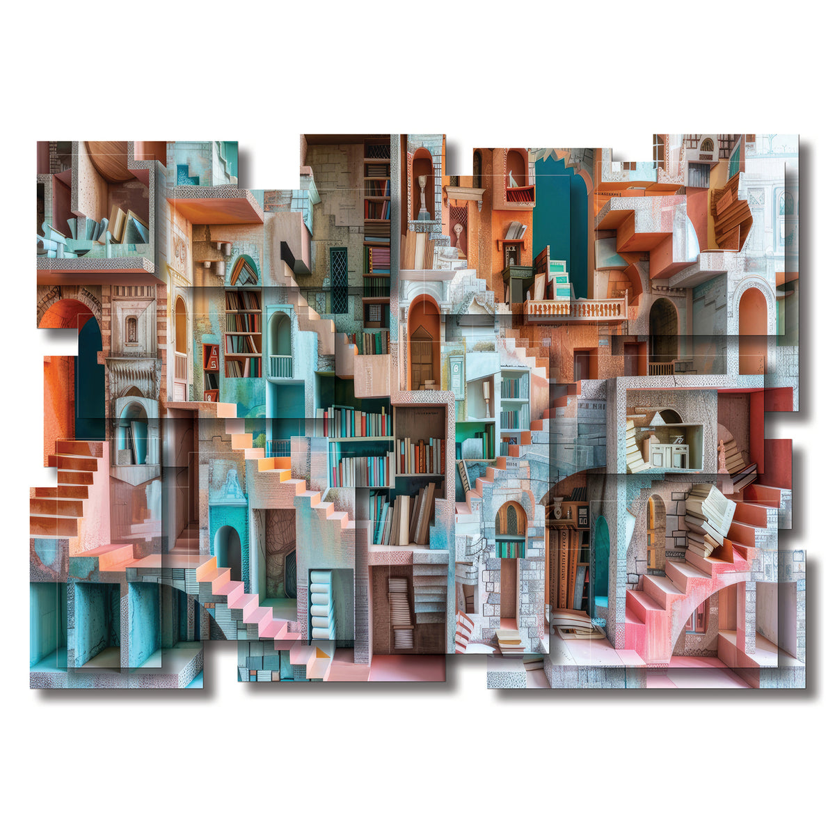 Perspective wall sculpture, horizontal