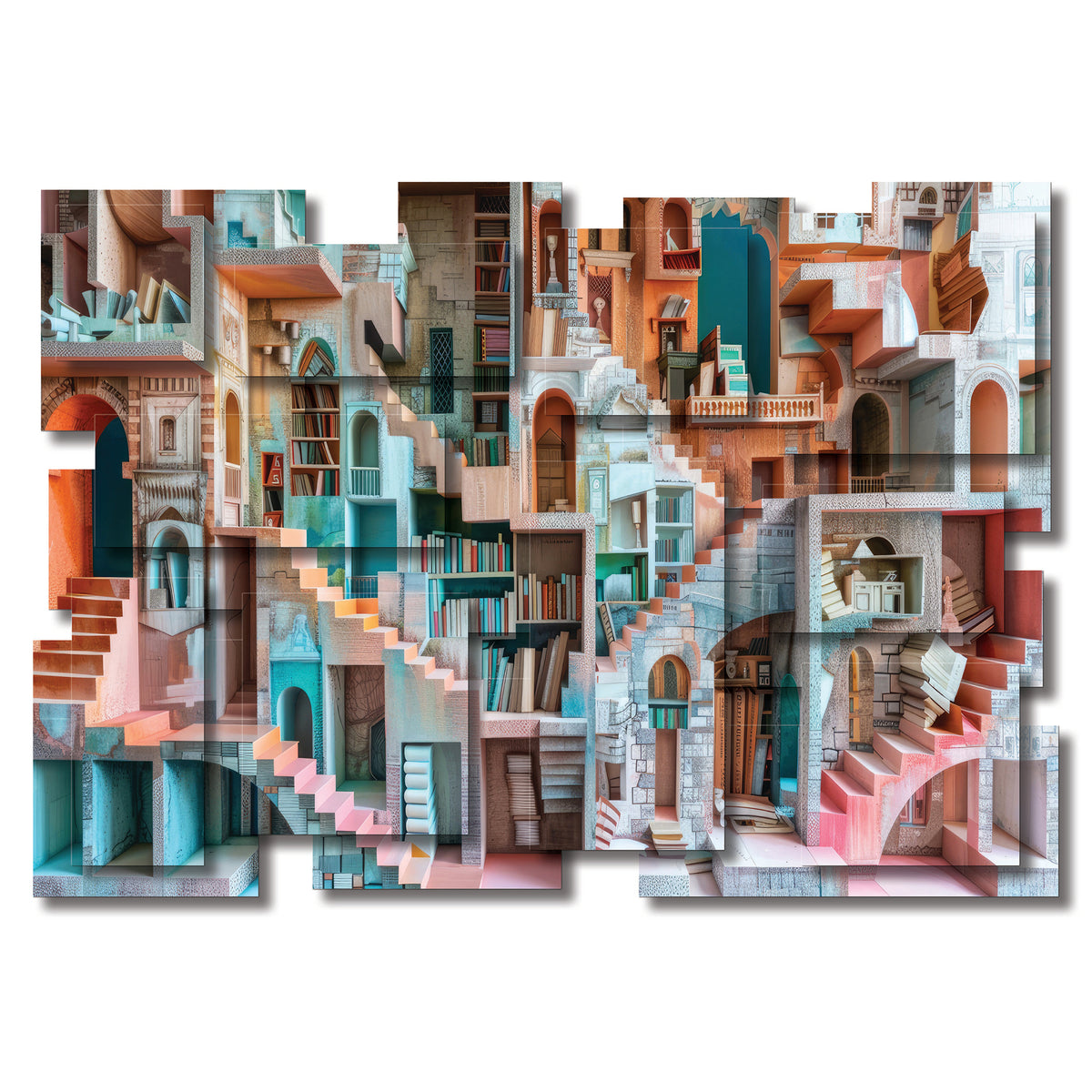 Perspective wall sculpture, horizontal