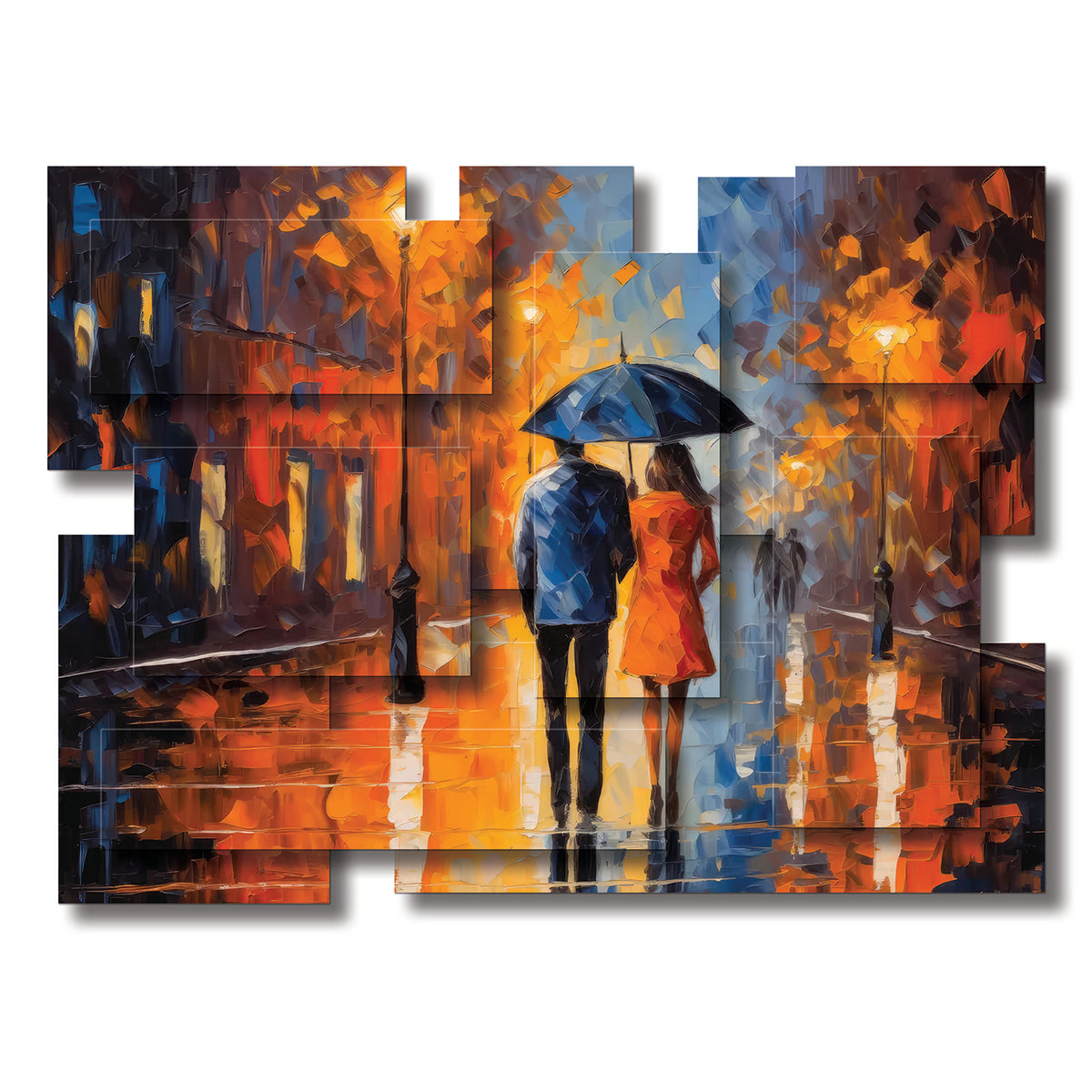 Rain wall sculpture, horizontal