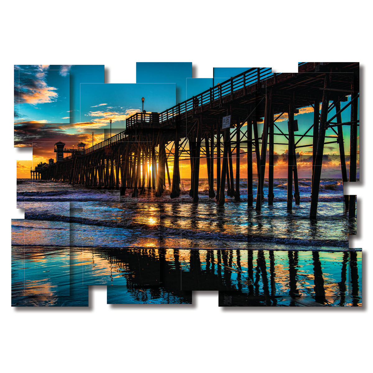 Reflections wall sculpture, horizontal