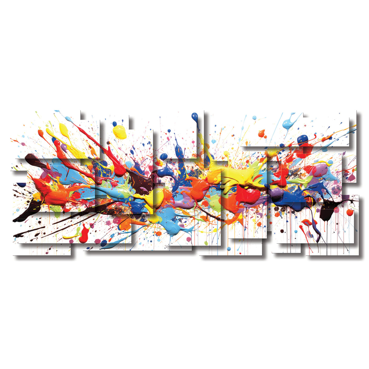 Splash wall sculpture, panoramic