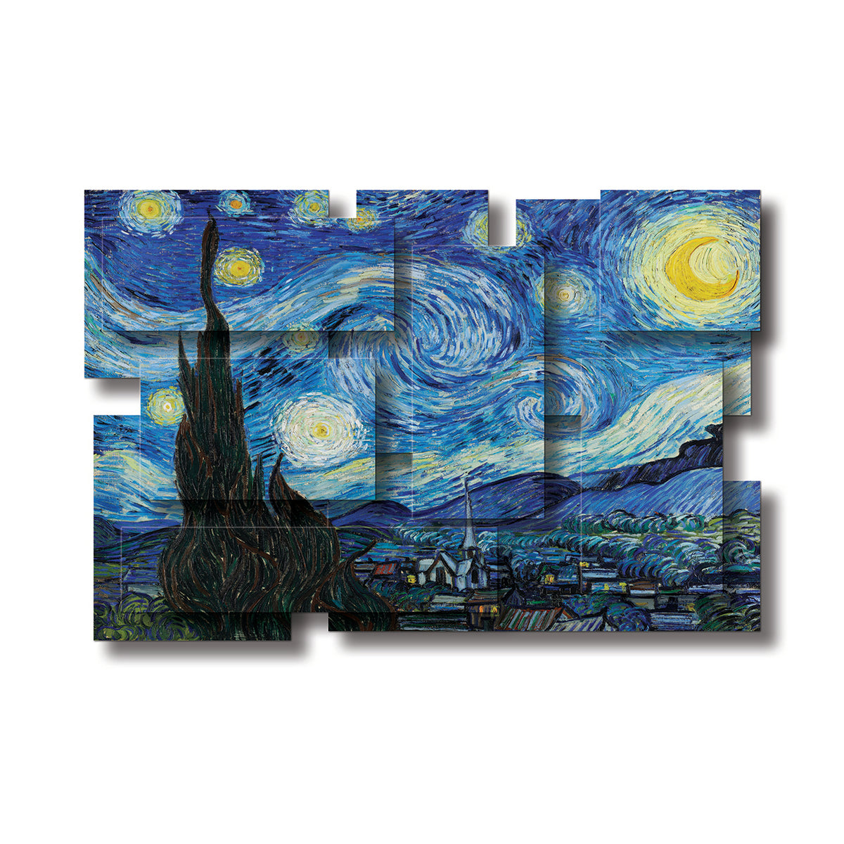 Starry Night dimensional wall sculpture by PiOViee