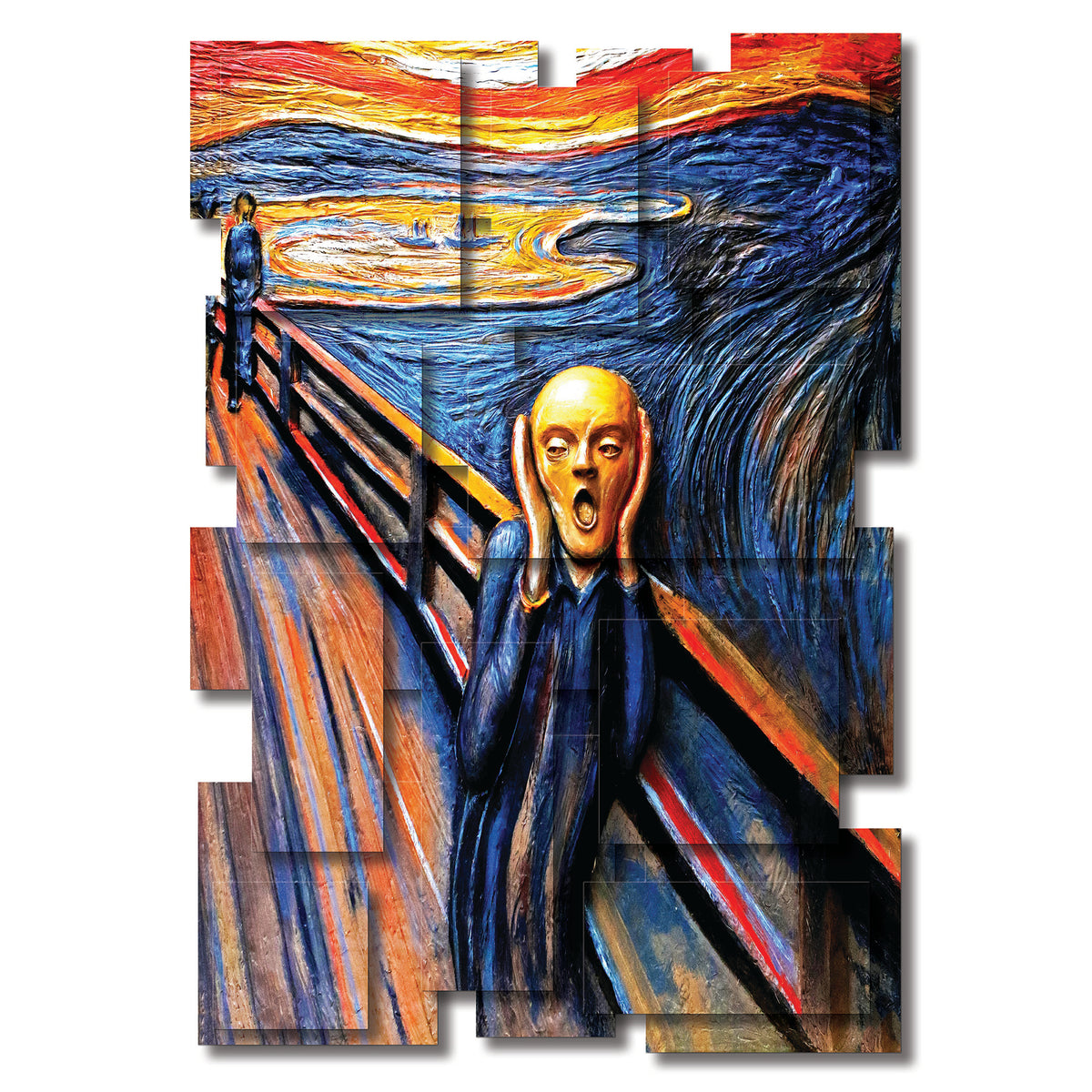 The Scream wall sculpture, vertical