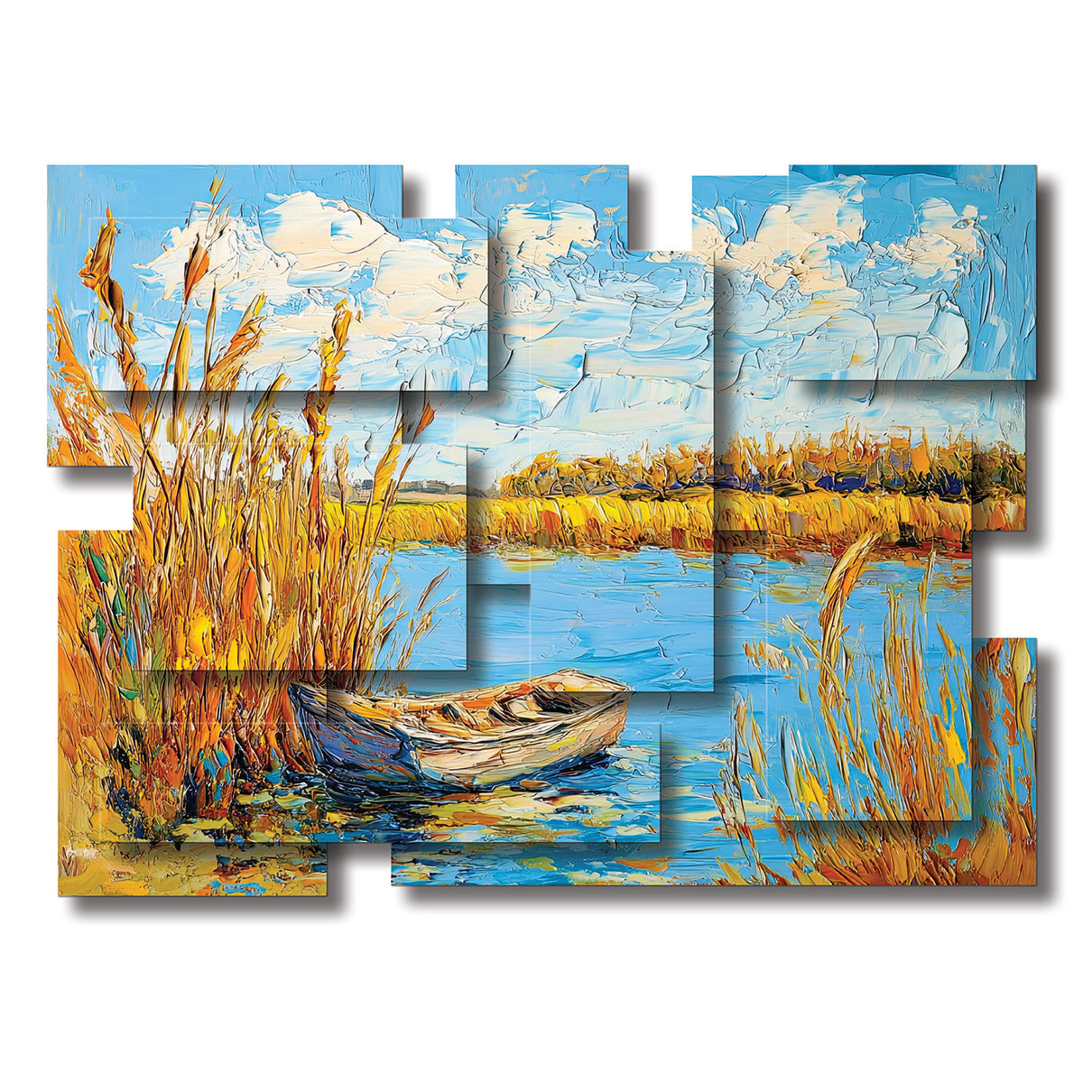 Tranquility wall sculpture, horizontal