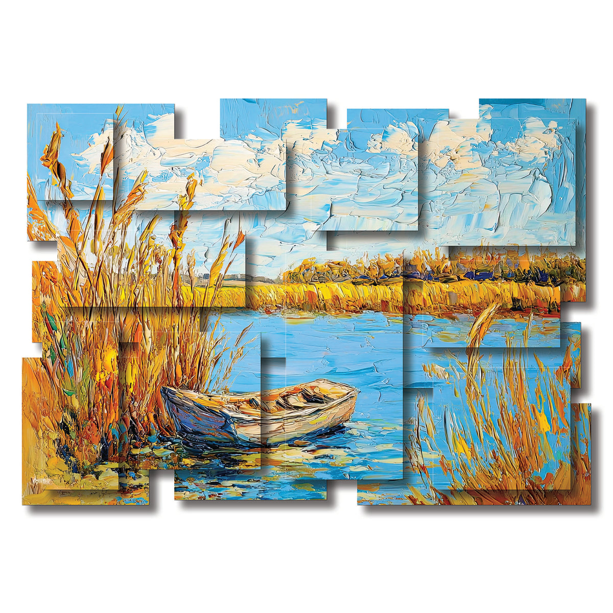 Tranquility wall sculpture, horizontal
