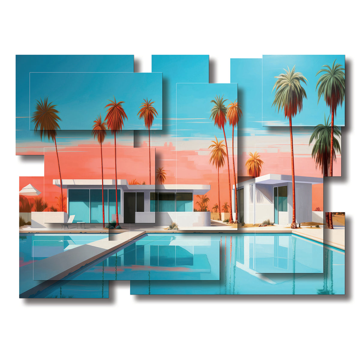 Cali wall sculpture, horizontal, 40 x 30 inches