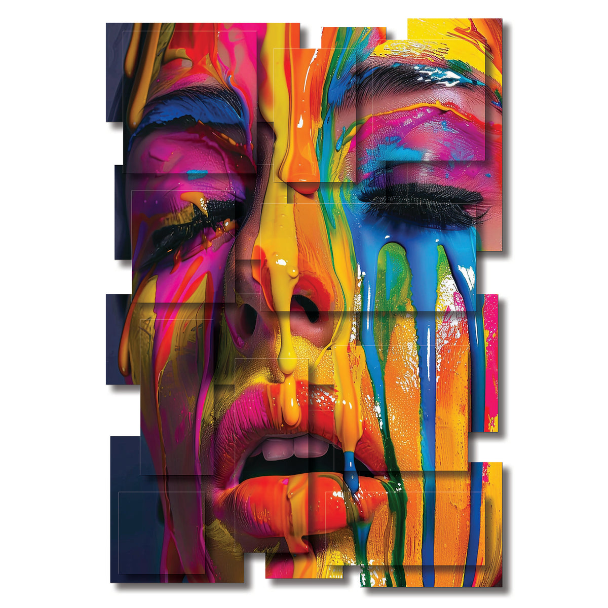 Drip wall sculpture, vertical