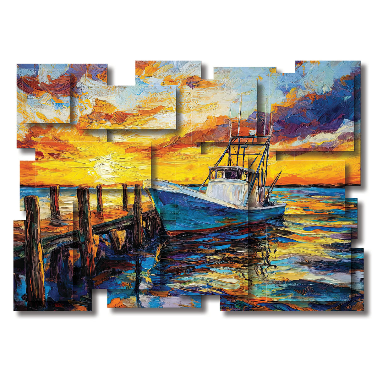 Dusk wall sculpture, horizontal