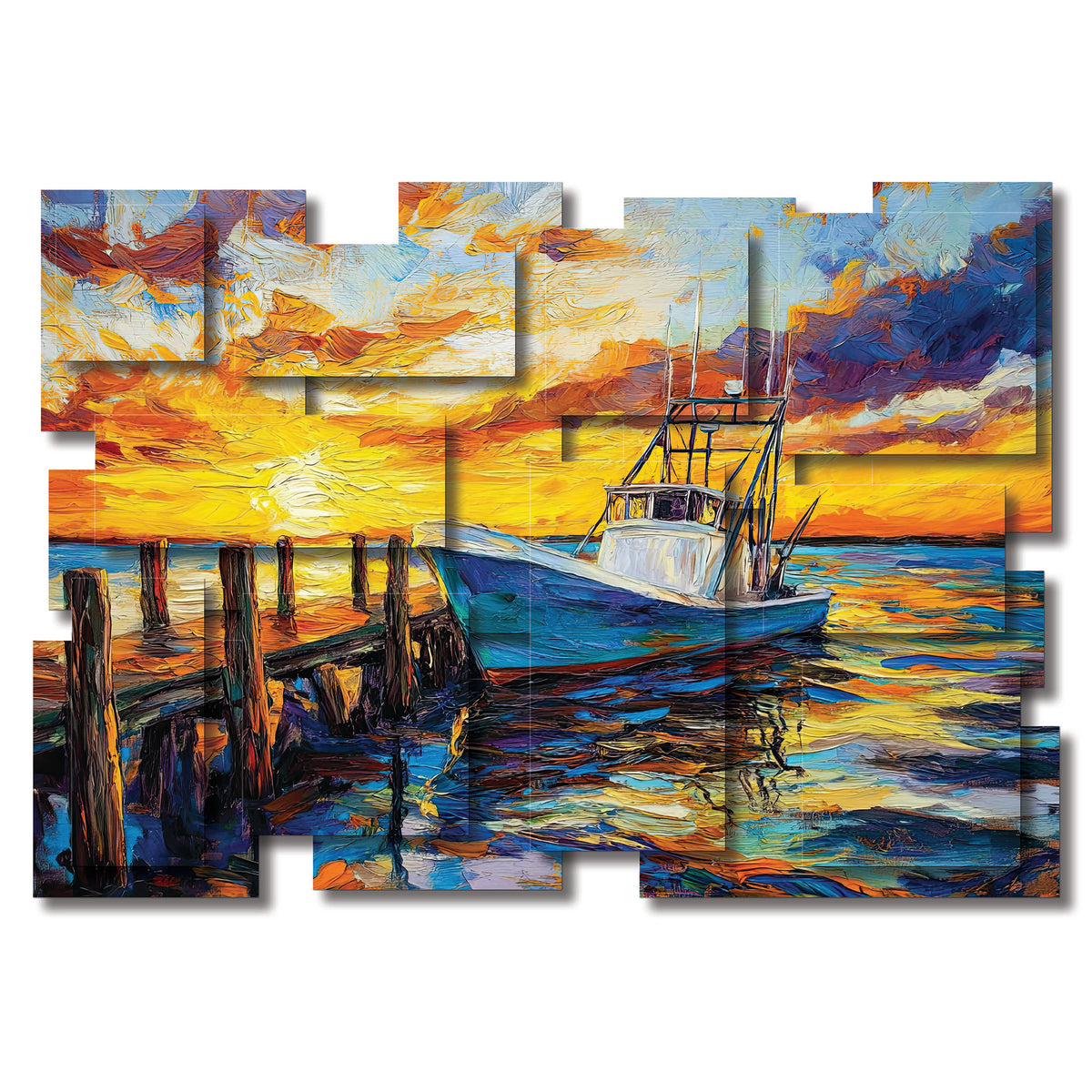 Dusk wall sculpture, horizontal