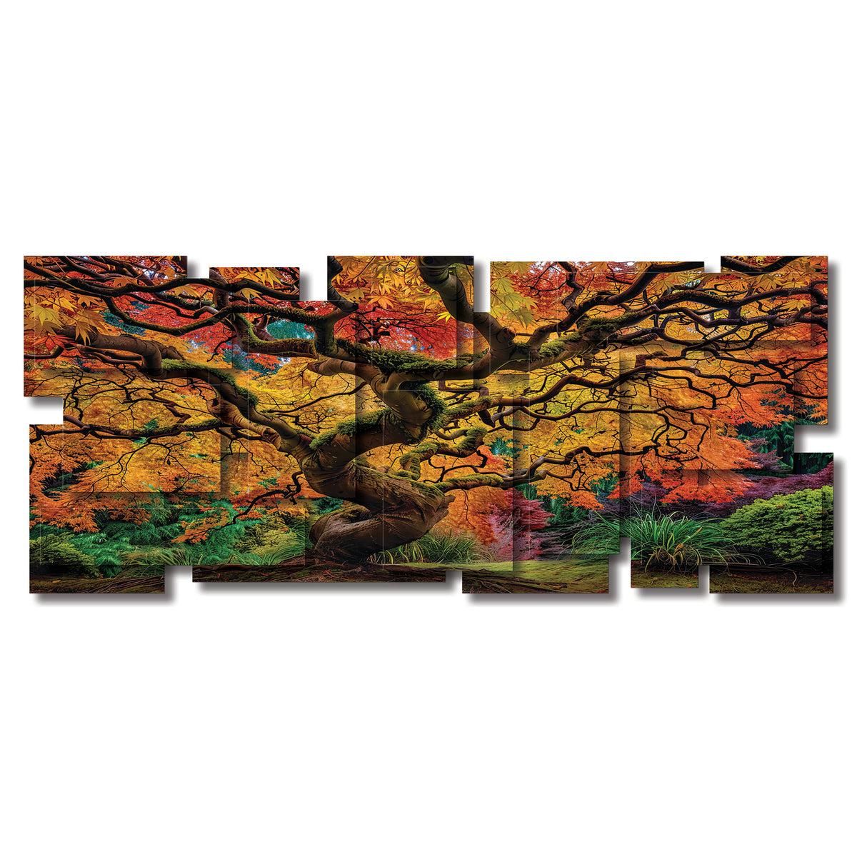 Enchanted wall sculpture, panoramic