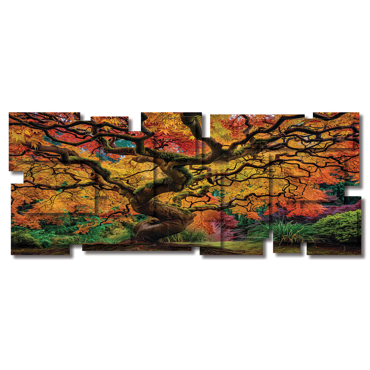 Enchanted wall sculpture, panoramic