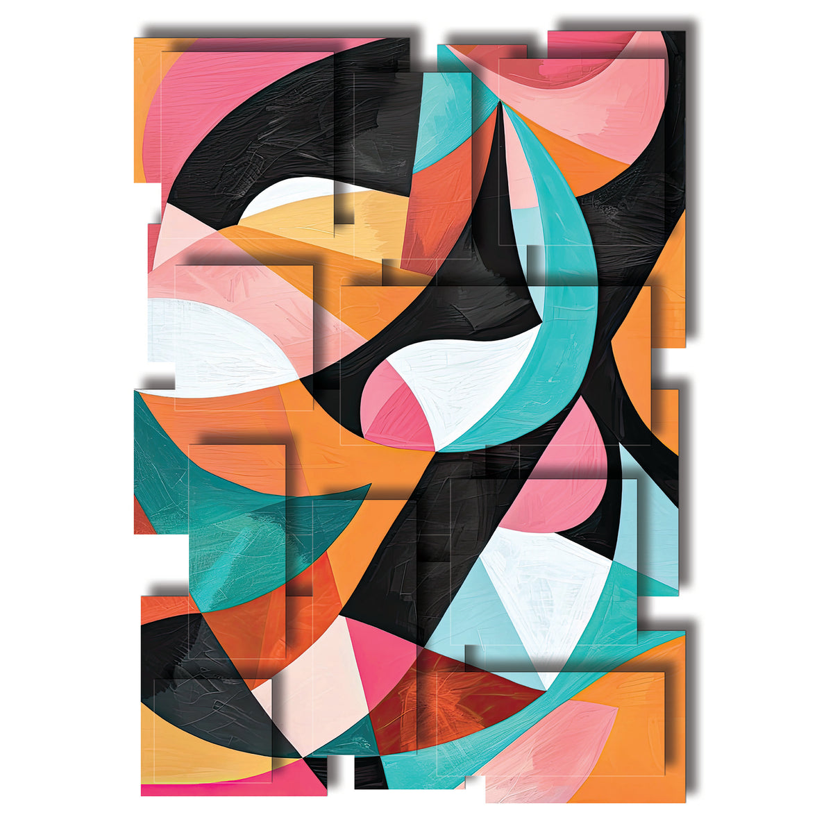 Introspect wall sculpture, vertical, 40 x 56 inches
