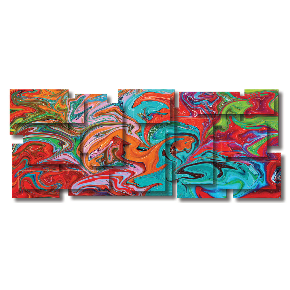 Joy wall sculpture, panoramic