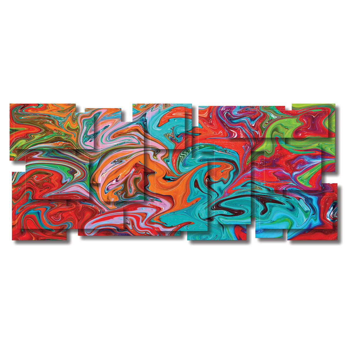 Joy wall sculpture, panoramic