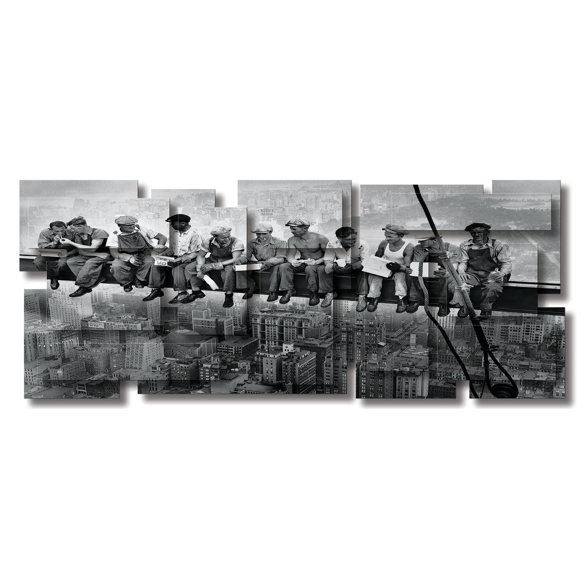 Lunchtime wall sculpture, panoramic