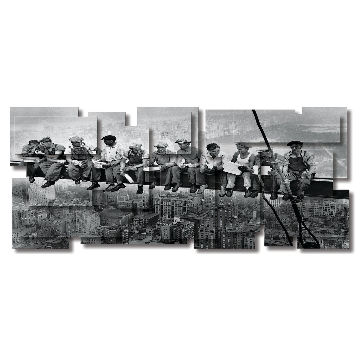 Lunchtime wall sculpture, panoramic