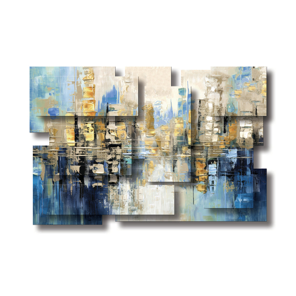 Luster wall sculpture, horizontal, 36 x 24 inches