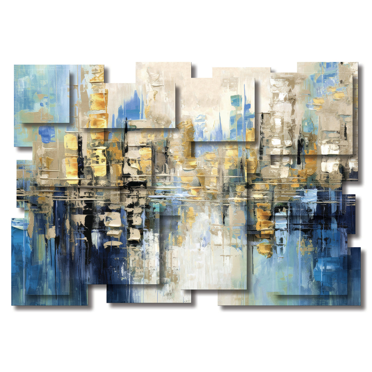 Luster wall sculpture, horizontal, 66 x 46 inches