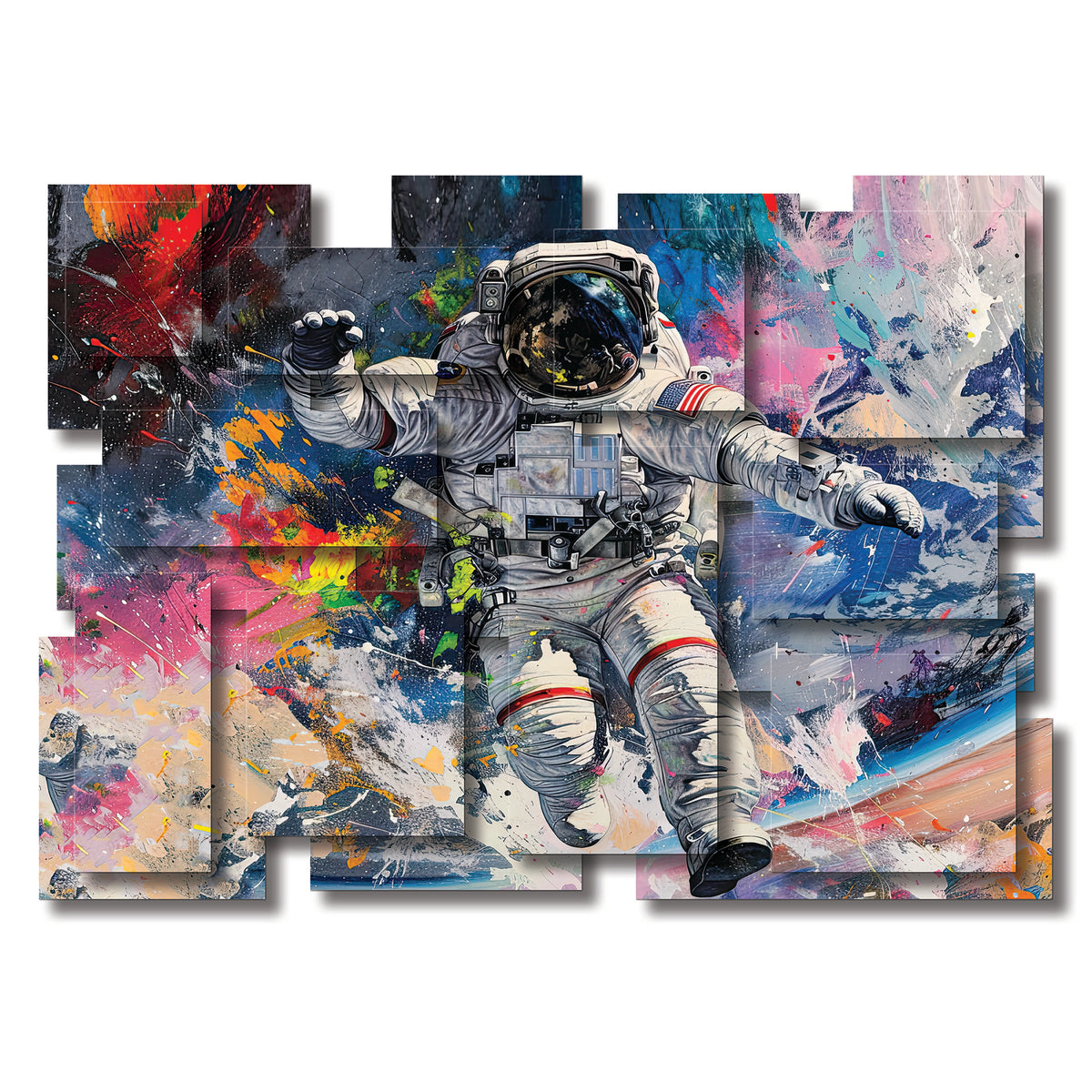 Major Tom dimensional wall sculpture by Pioviee