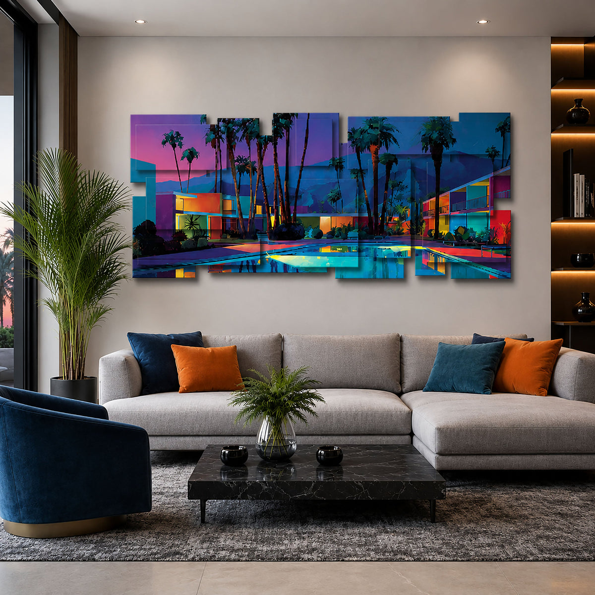 Mirage wall sculpture displayed in a styled interior