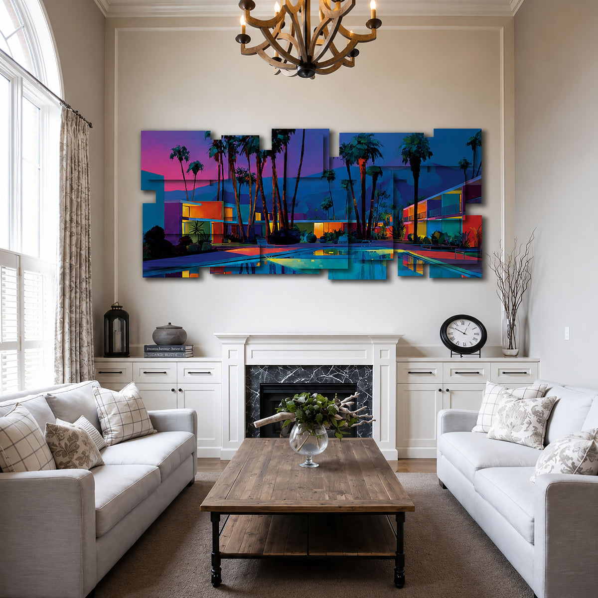 Mirage wall sculpture displayed in a styled interior