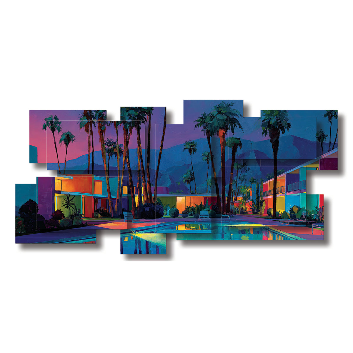 Mirage wall sculpture, panoramic