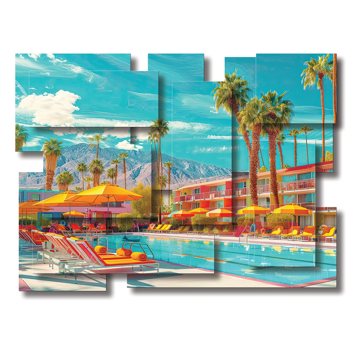 Palm Springs wall sculpture, horizontal