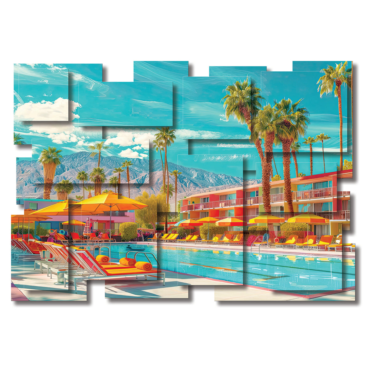 Palm Springs wall sculpture, horizontal