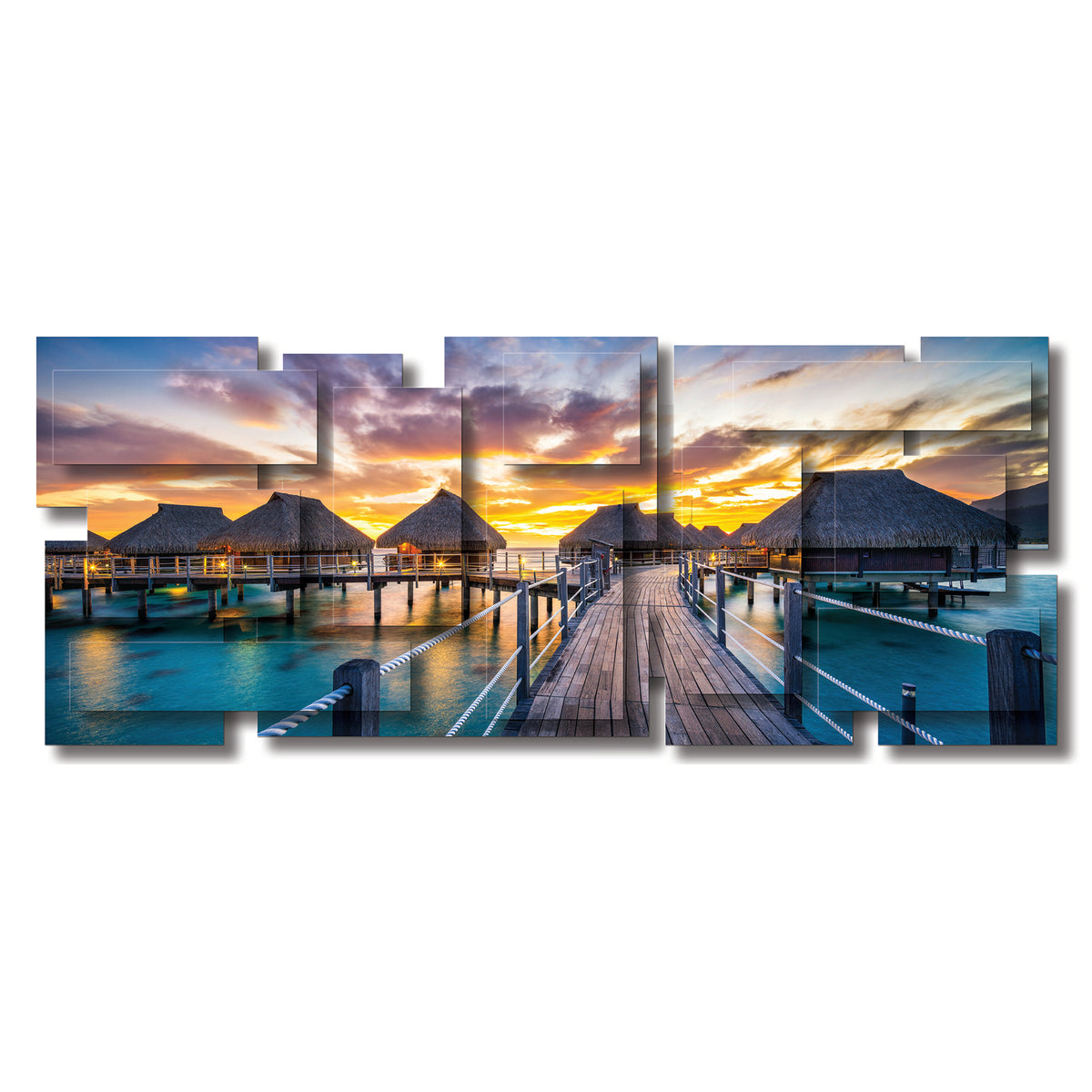 Paradise wall sculpture, panoramic