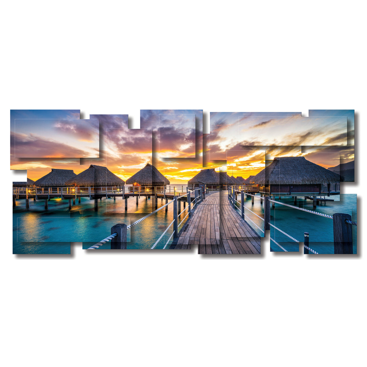 Paradise wall sculpture, panoramic