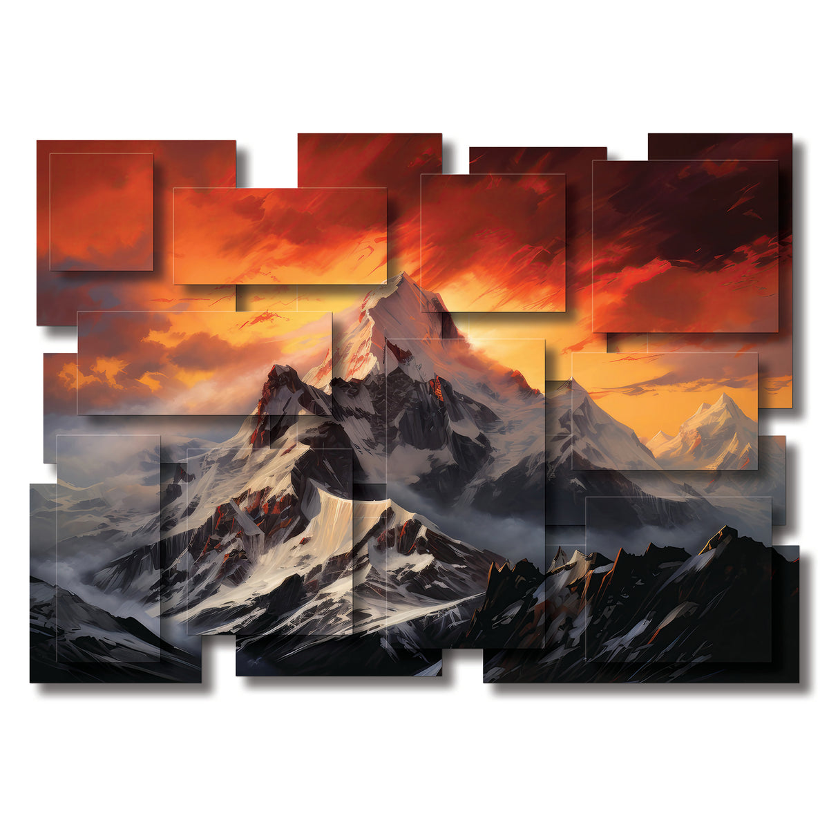 Peak wall sculpture, horizontal