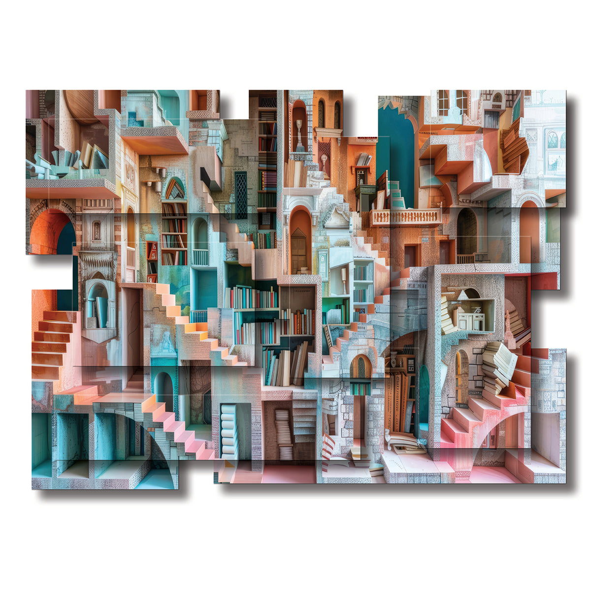 Perspective wall sculpture, horizontal