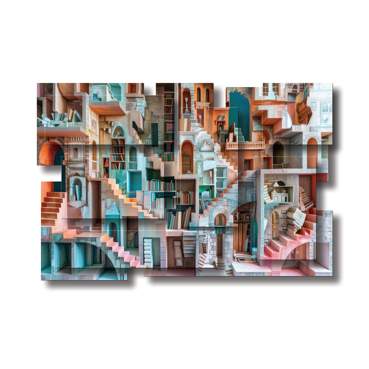 Perspective wall sculpture, horizontal